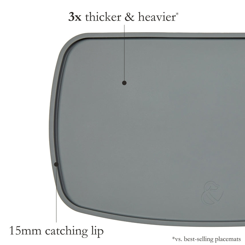 Silicone Pet Feeding Placemat Large - Grey