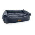 Huggle Pets Luxury Dog Lounger Large - 95 x 75cm - Charcoal