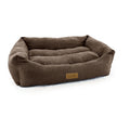 Huggle Pets Luxury Dog Lounger Medium - 70 x 60cm - Chocolate